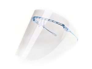 ClearVizor zestaw STARTER przyłbica ochronna + 2 folie A1 - jasnoniebieska transparentna