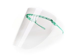 ClearVizor zestaw STARTER przyłbica ochronna + 2 folie A1 - zielona transparentna