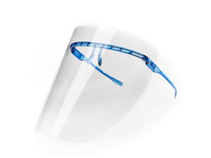 ClearVizor zestaw BASE przyłbica ochronna + 5 folii A1 - niebieska transparentna