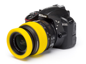 easyCover Lens Rim silikonowe osłony na obiektyw 58 mm - żółty