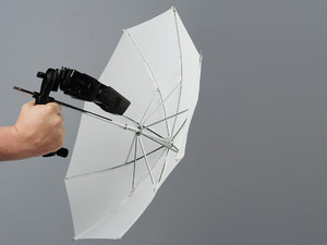 Lastolite Brolly grip kit - uchwyt do systemowej lampy błyskowej i parasolka fotograficzna 50 cm