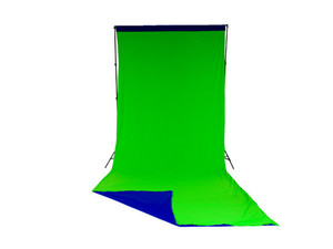 Tło tekstylne dwustronne Cromakey Curtain / Muslin 3 x 7 m Blue / Green