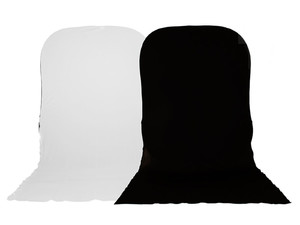 Tło składane Lastolite Plain 1.8 x 2.15 m Black / White z trenem