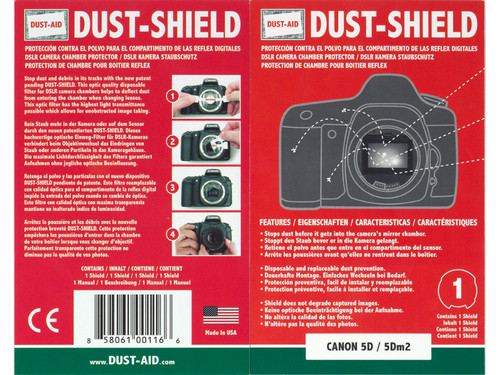 Dust-Aid Dust Shield do Canona 5D/5DMkII