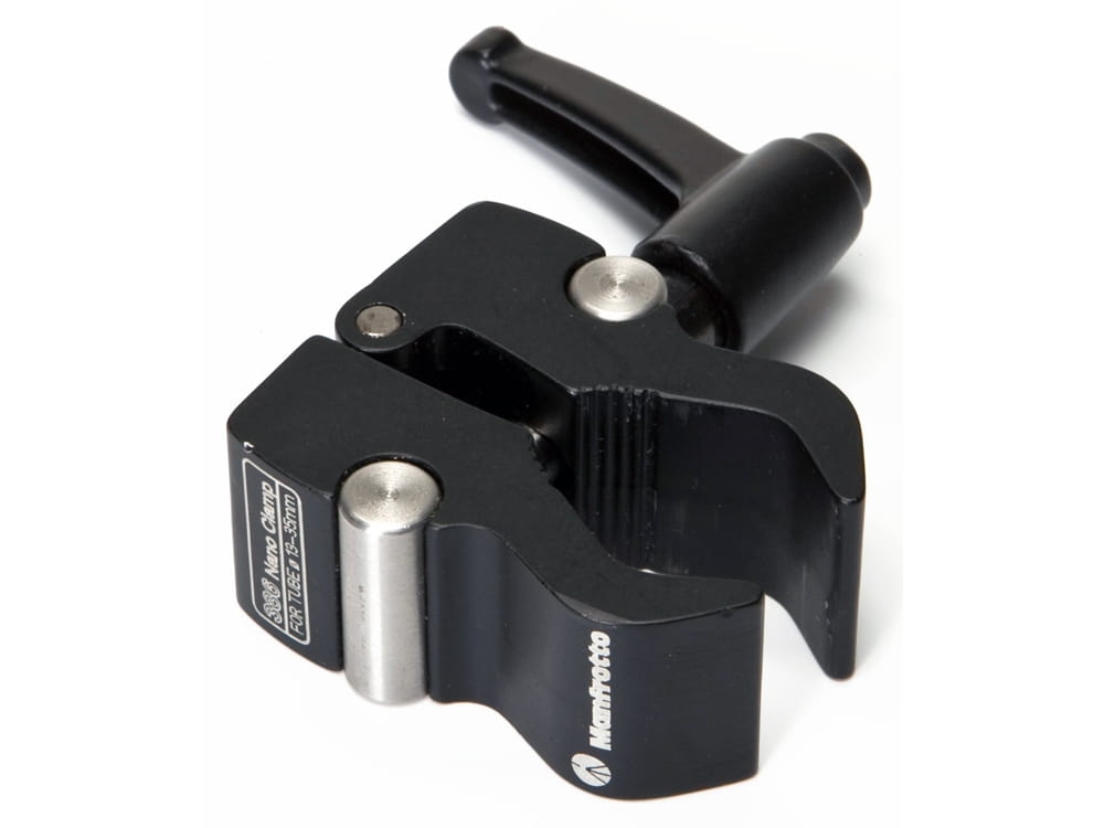 Manfrotto 386B-1 Nano Clamp - klamra z gniazdami z gwintem 3/8 i 1/4 cala