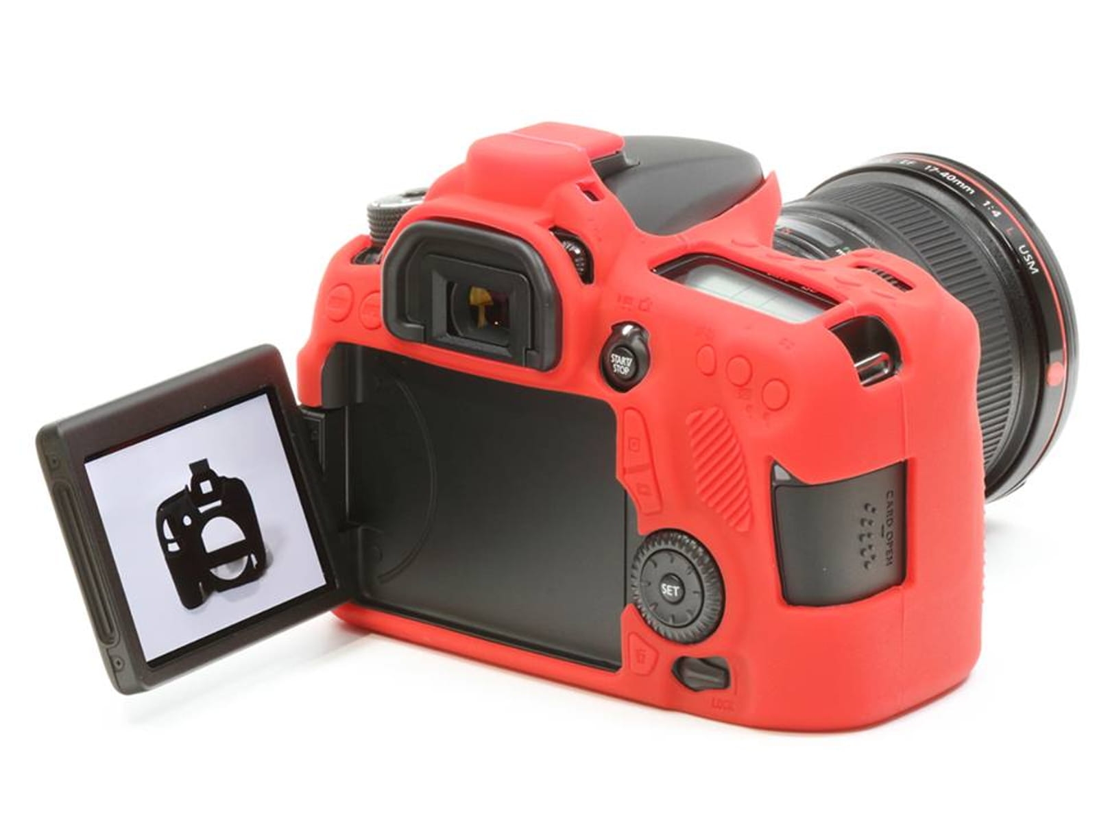 easyCover silikonowa osłona na body aparatu Canon EOS 70D - czerwona