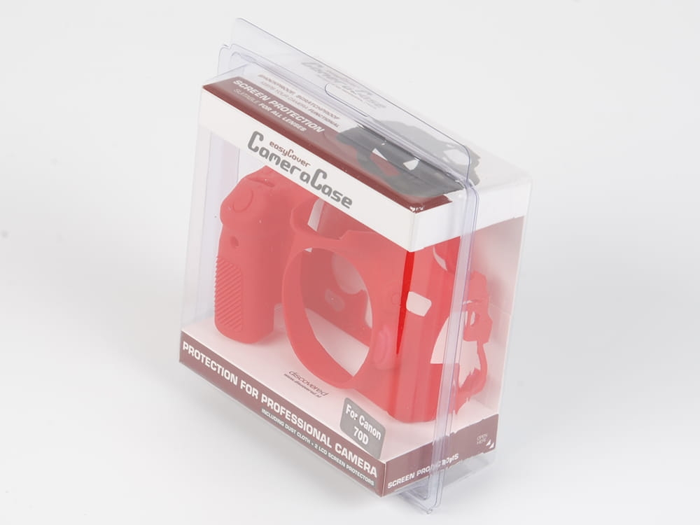 easyCover silikonowa osłona na body aparatu Canon EOS 70D - czerwona
