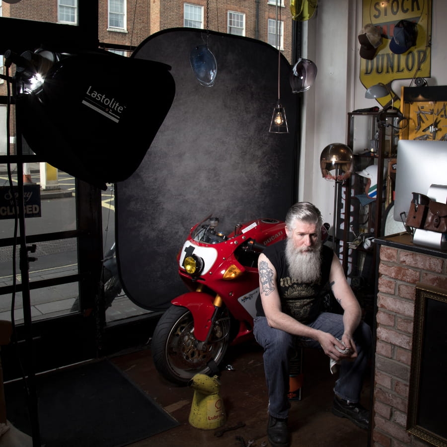 Składane tło dwustronne Urban Collapsible 1.5 x 2.1 m Smoke / Concret