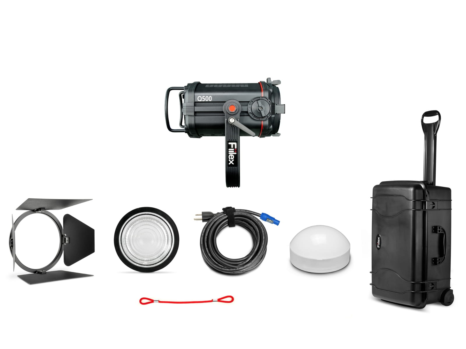 Zestaw z 1 lampą LED z soczewką Fresnela - Fiilex Q500-AC Light Travel Kit (K151)