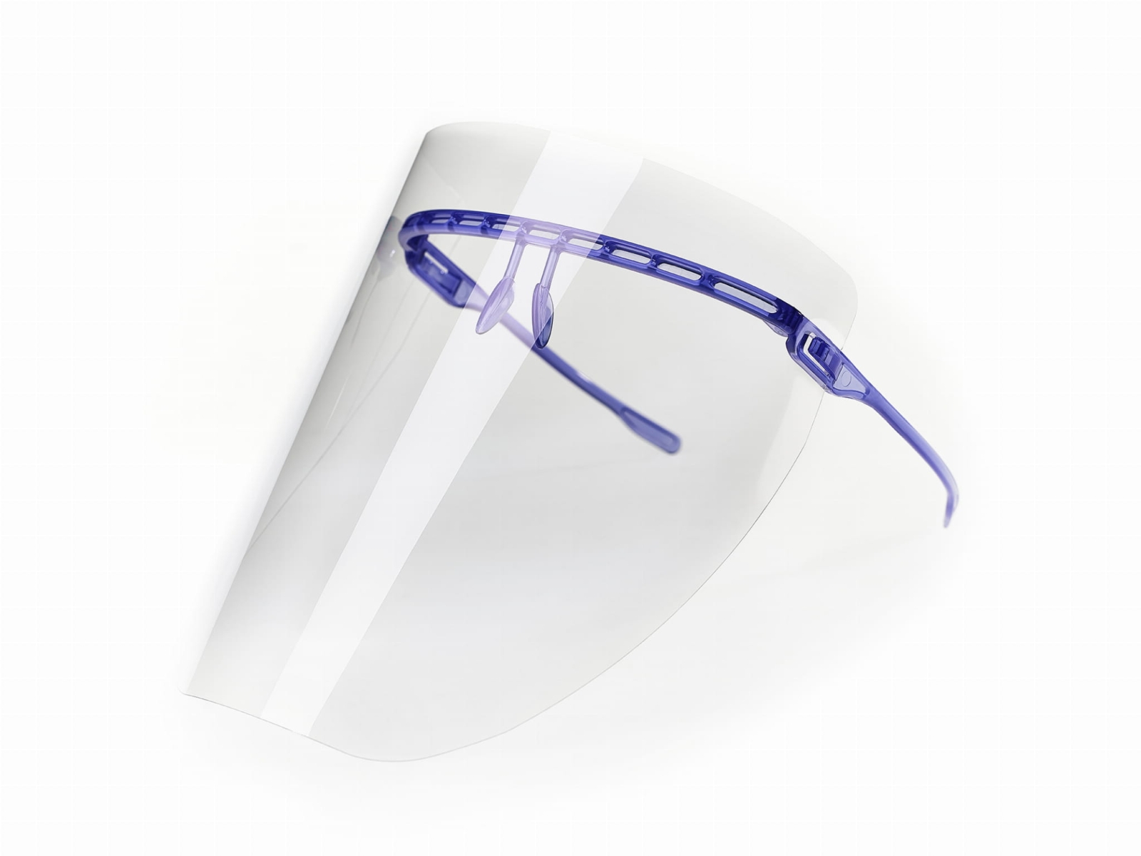 ClearVizor zestaw BASE przyłbica ochronna + 5 folii A1 - fioletowa transparentna