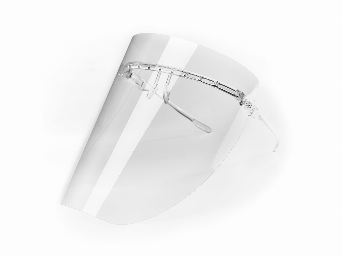 ClearVizor zestaw LARGE przyłbica ochronna + 10 folii A1 -  bezbarwna transparentna