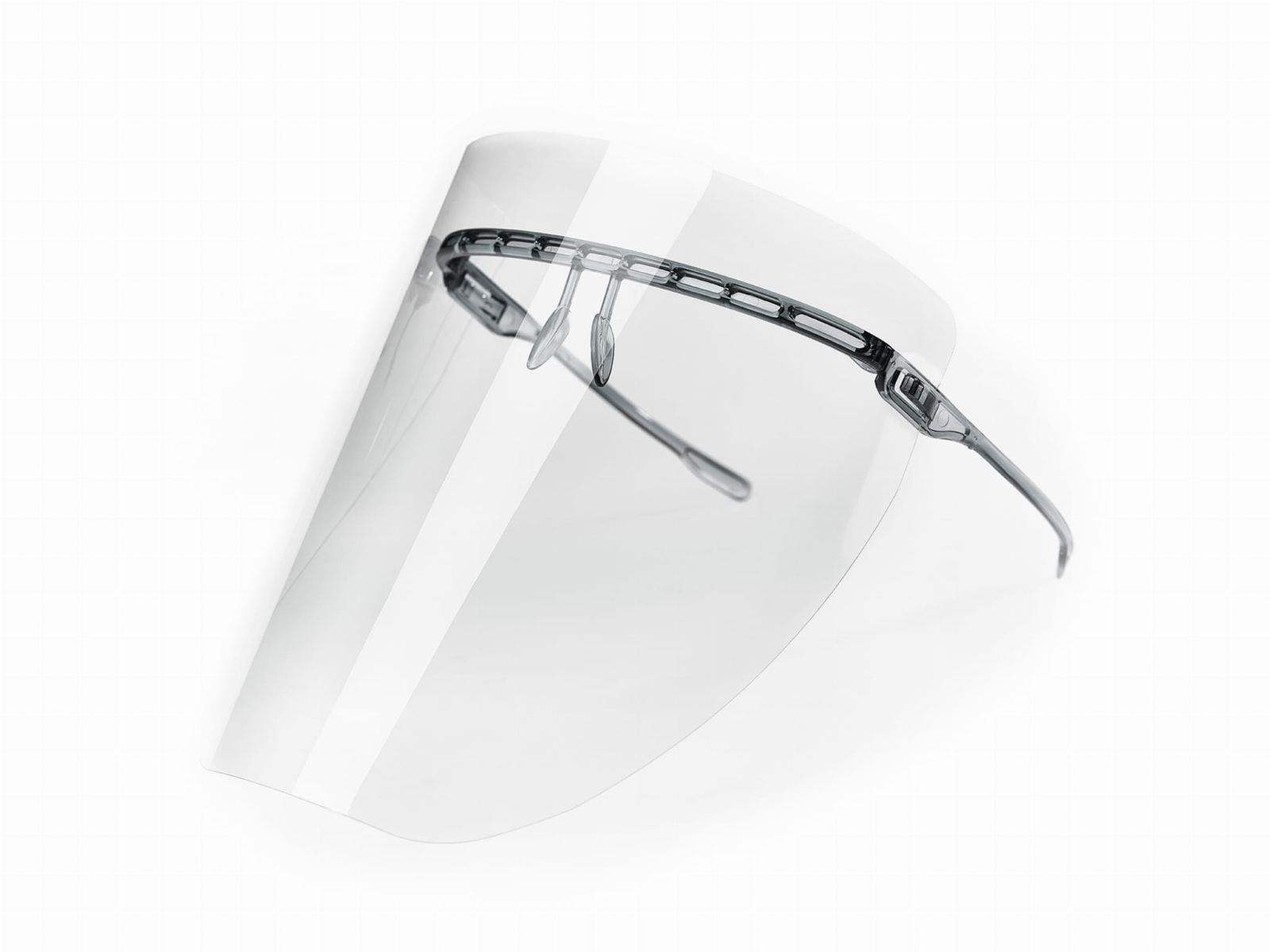ClearVizor zestaw LARGE przyłbica ochronna + 10 folii A1 -  zimnoszara transparentna