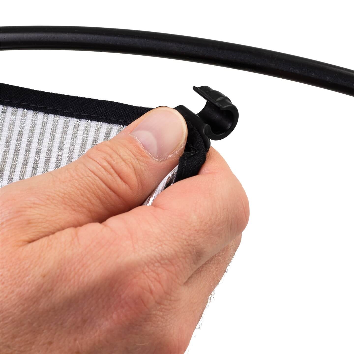 Blenda kołowa Halo Compact sunlite-softsilver tylko tkanina z klipsami