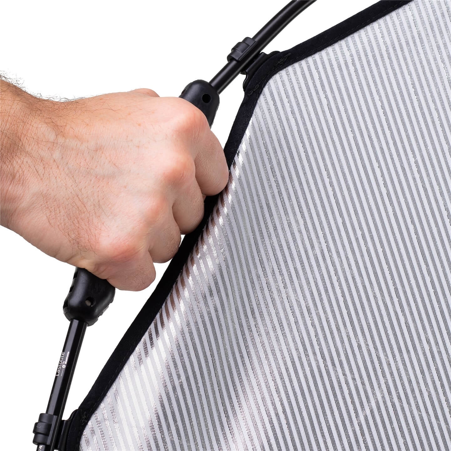 Blenda kołowa Halo Compact sunlite-softsilver tylko tkanina z klipsami