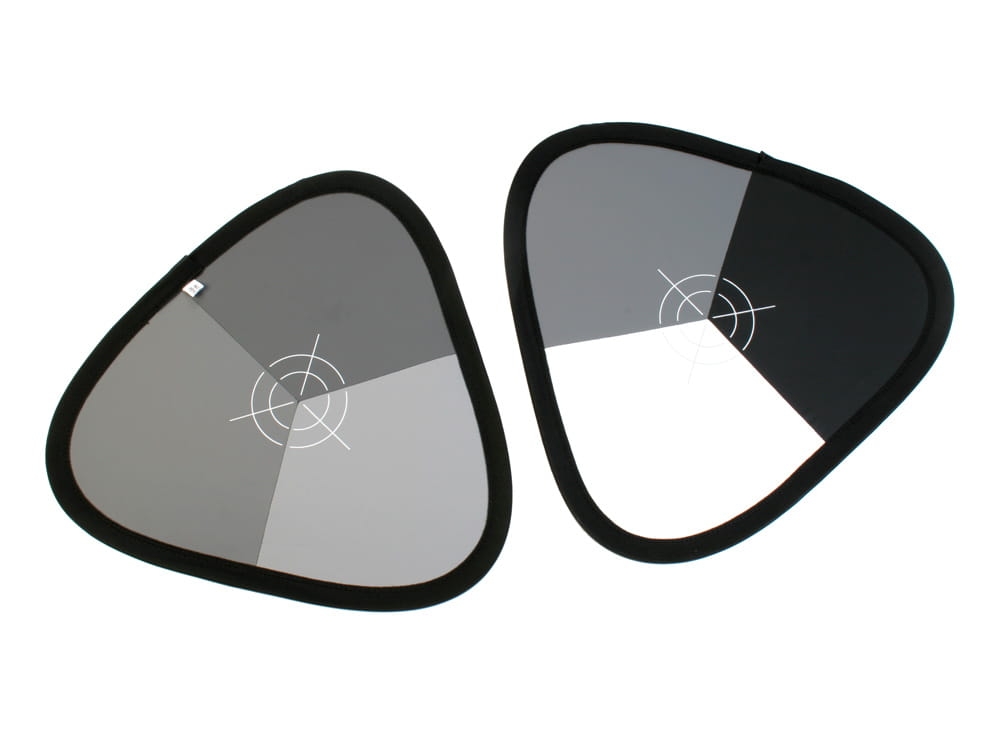 Trójkątna dwustronna karta testowa XpoBalance 38 cm grey / white / black