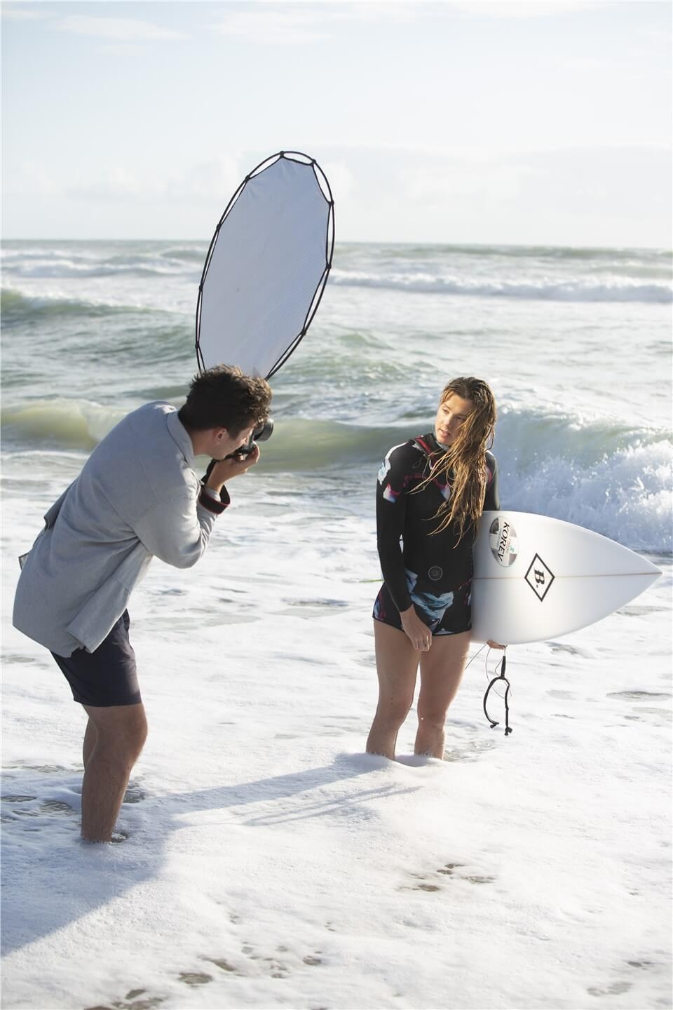 Blenda kołowa Halo Compact sunlite-softsilver tylko tkanina z klipsami