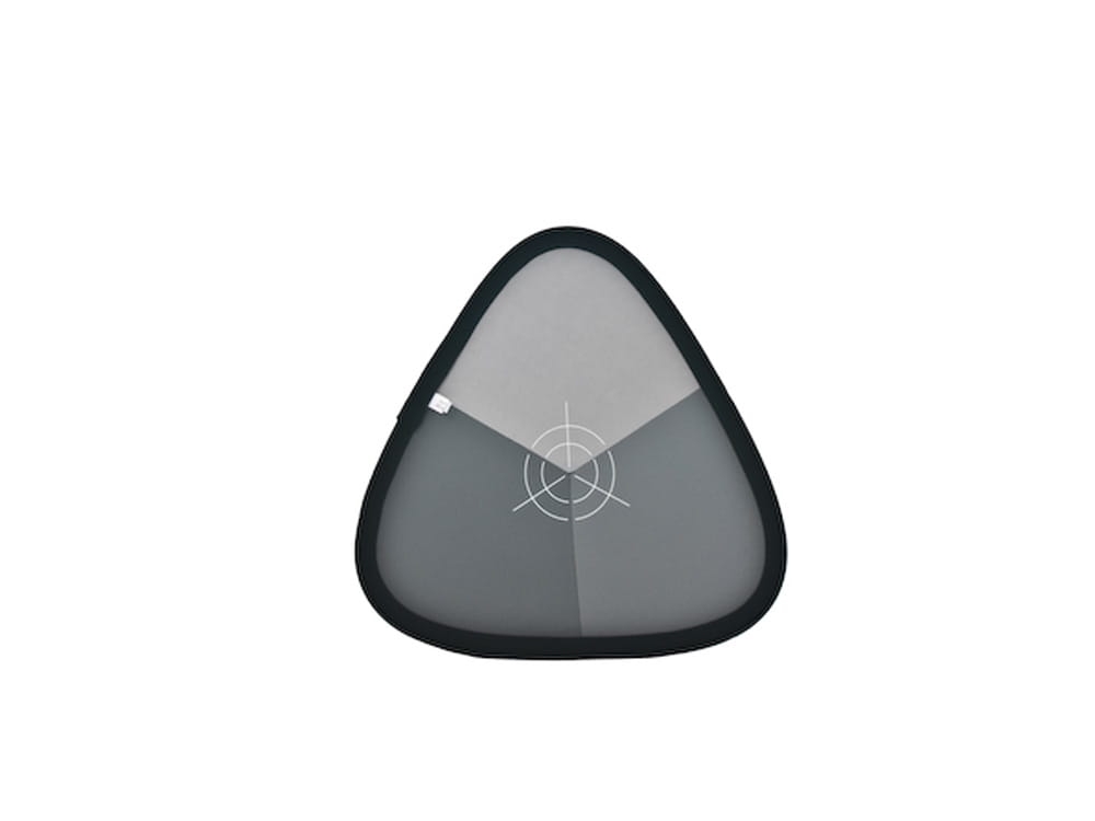 Trójkątna dwustronna karta testowa XpoBalance 38 cm grey / white / black