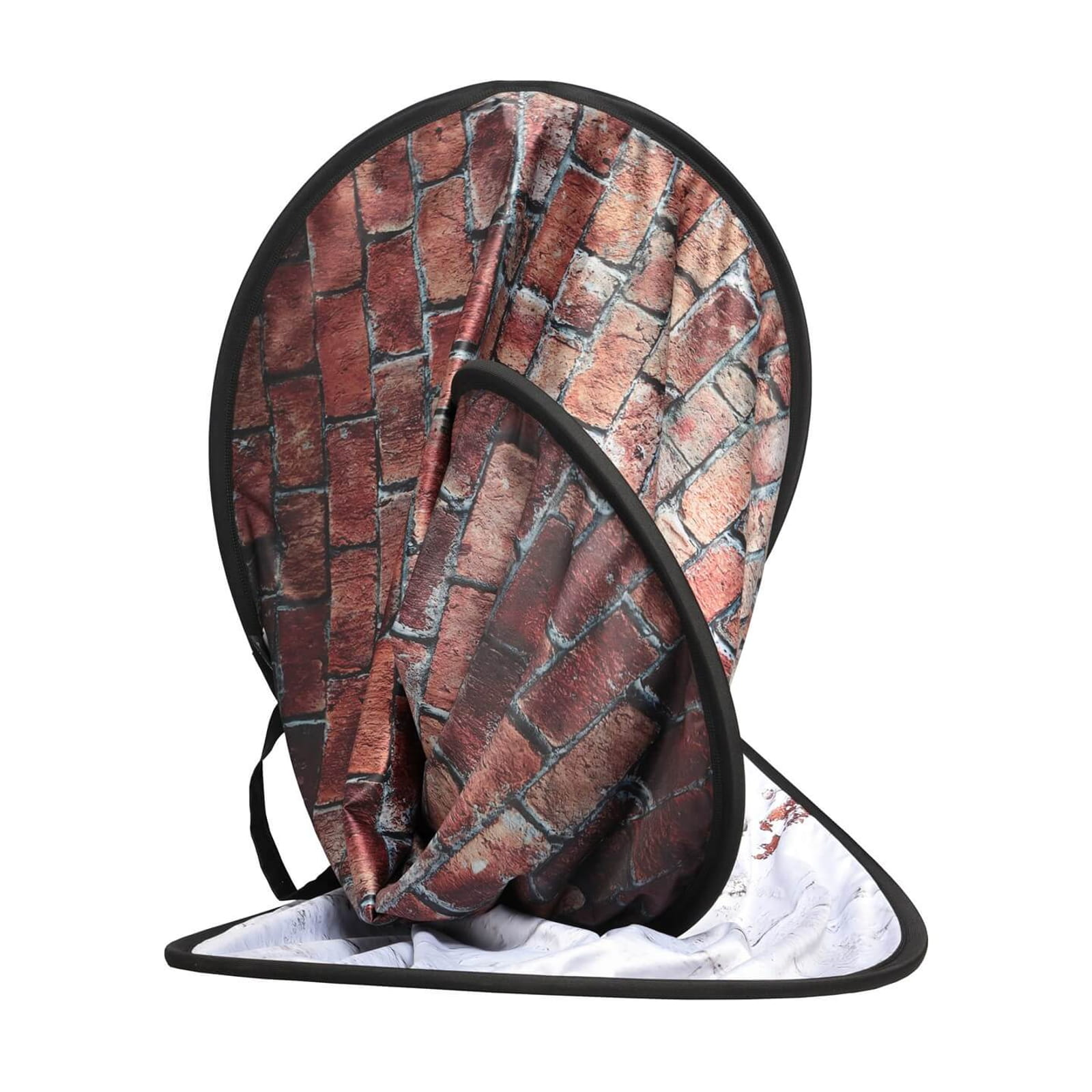 Składane tło dwustronne Urban Collapsible 1.5x2.1 m Red/Distressed White Brick