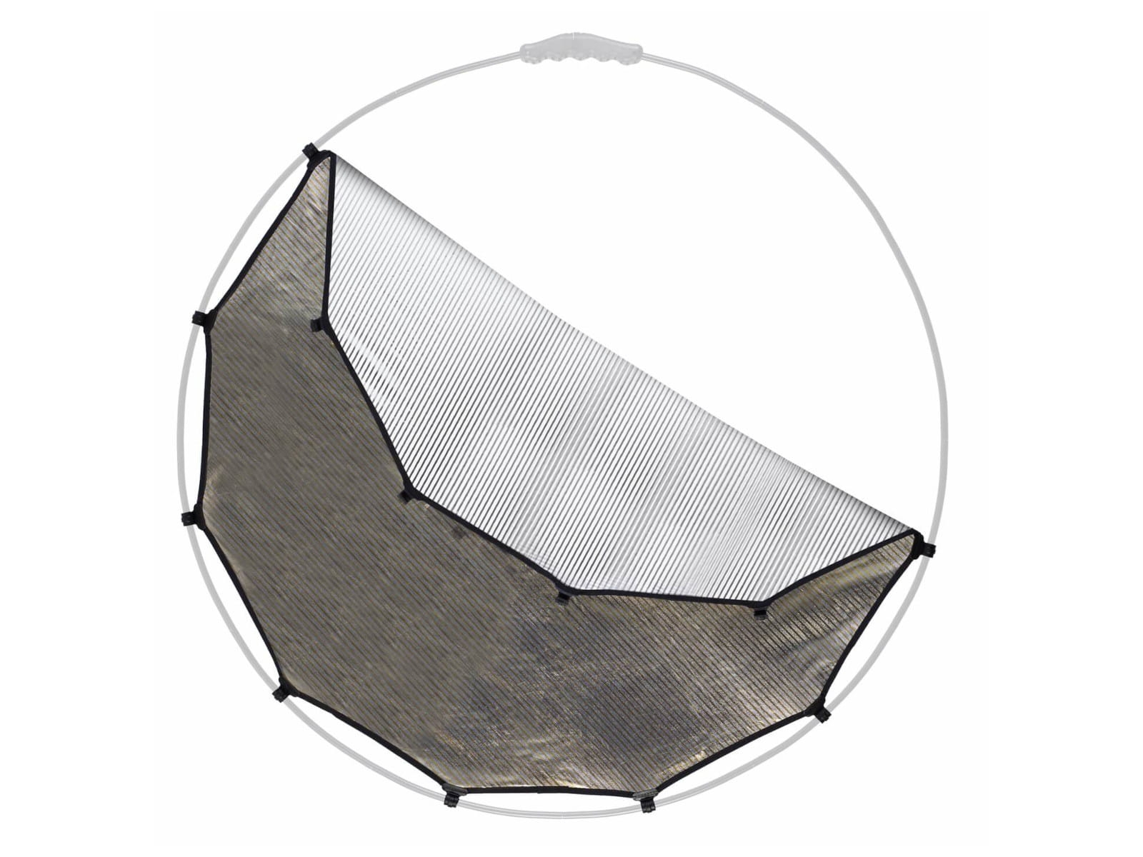 Blenda kołowa Halo Compact sunlite-softsilver tylko tkanina z klipsami