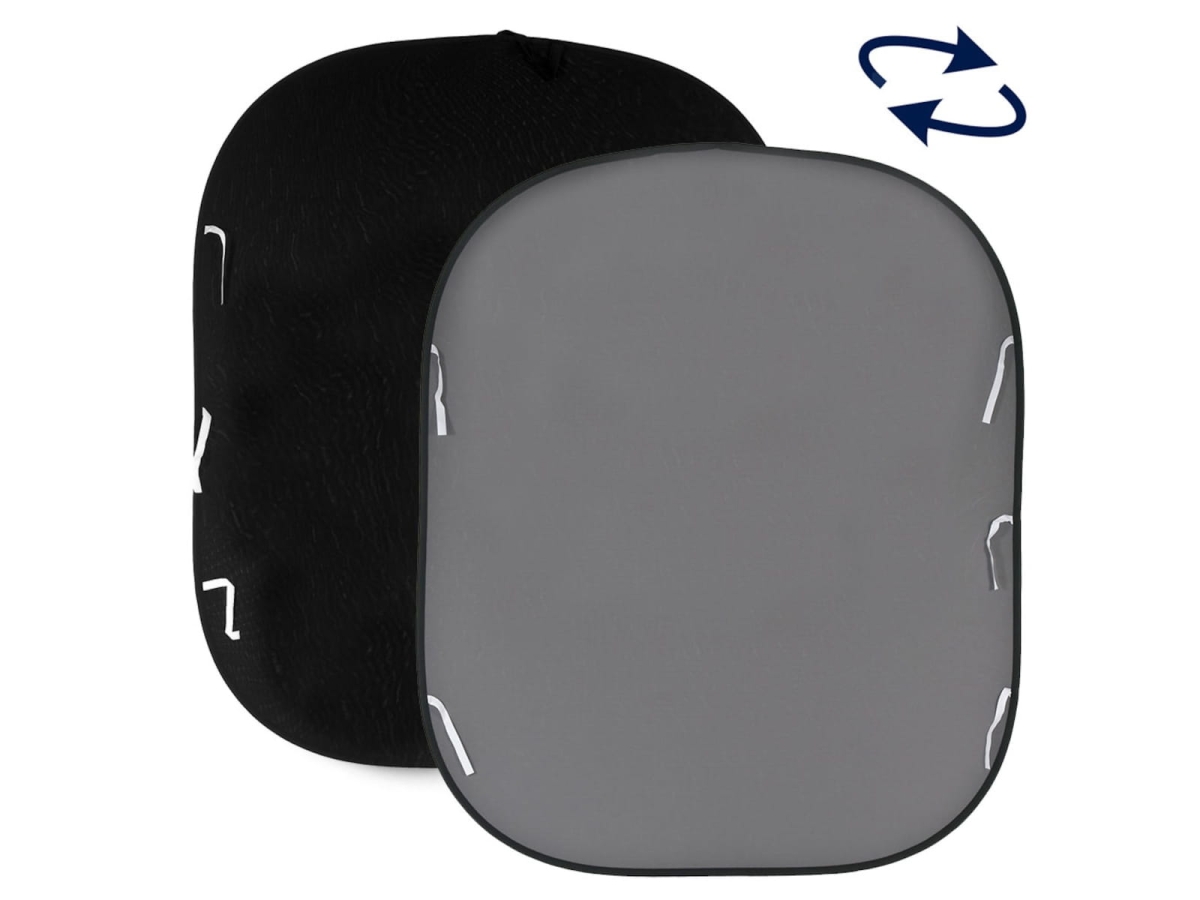 Tło składane Lastolite Plain 1.8 x 2.15 m Black / Mid Grey