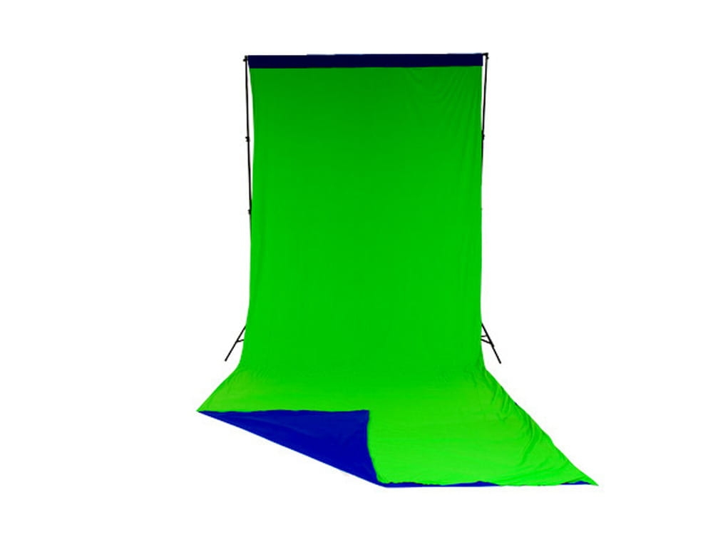 Tło tekstylne dwustronne Cromakey Curtain / Muslin 3 x 7 m Blue / Green